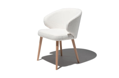 Caprice Dining Chair White Boucle