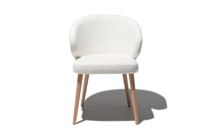 Caprice Dining Chair White Boucle