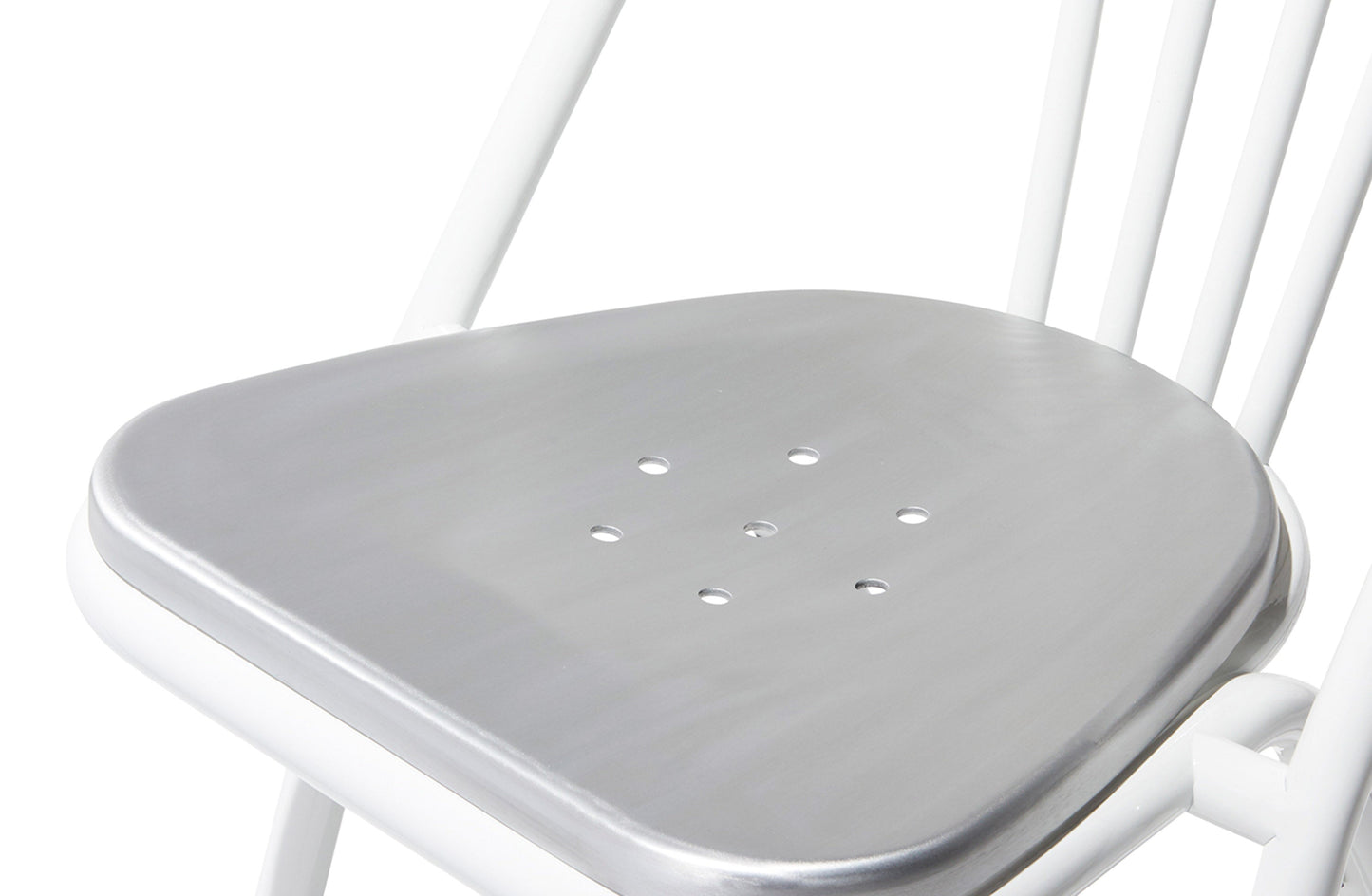 Surpil Dining Chair White/Aluminum