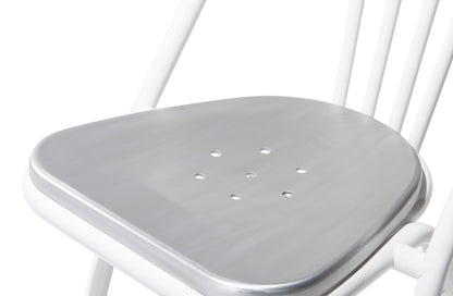 Surpil Dining Chair White/Aluminum