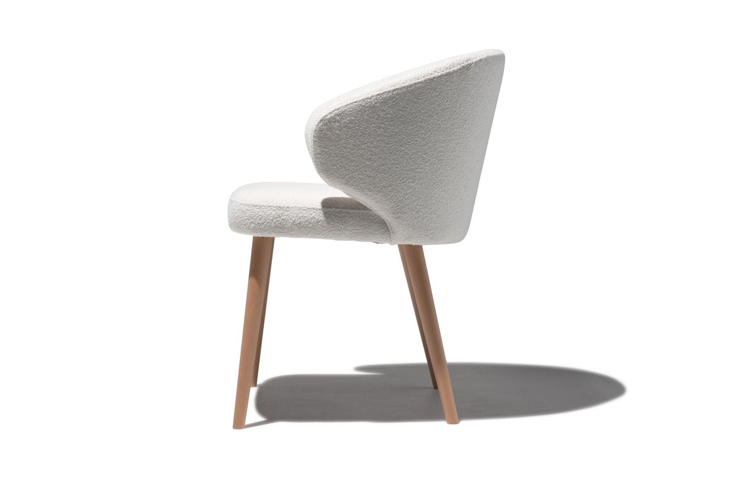Caprice Dining Chair White Boucle