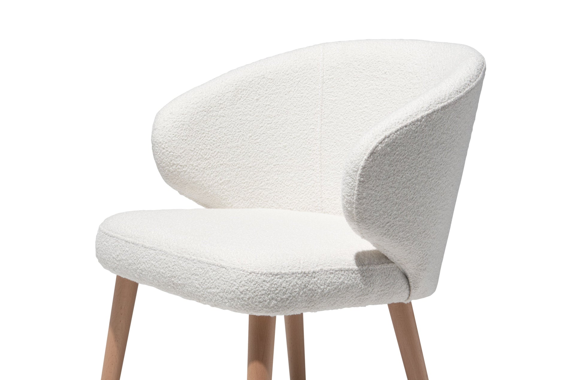 Caprice Dining Chair White Boucle