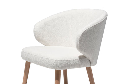 Caprice Dining Chair White Boucle