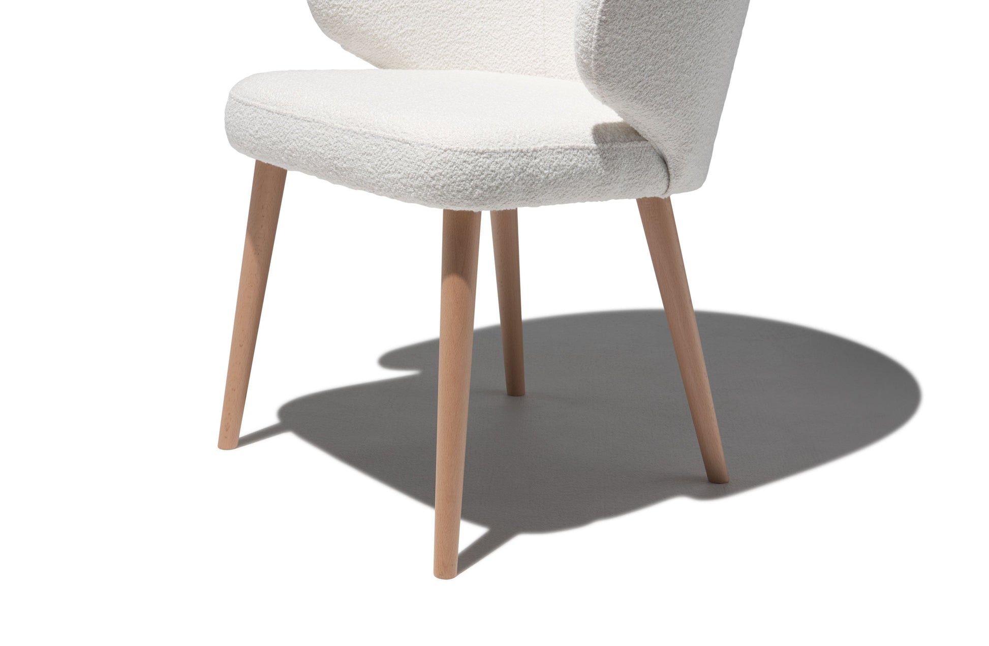 Caprice Dining Chair White Boucle