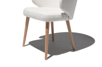 Caprice Dining Chair White Boucle